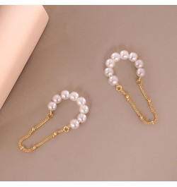 Pearl Ear Cuffs Earrings for Women Non Piercing Cartilage Cuff Wrap Clip on Earrings Pearl Tassel Chain Earrings Jewelry Gift...