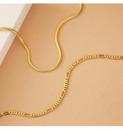 Ankle Bracelets for Women 18K Gold Plated Dainty Layered Paperclip/Cuban/Figaro/Snake/Bead Chain Adjustable Anklets Summer Je...