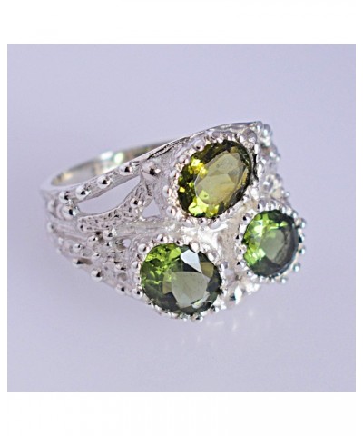 Moldavite Gemstone 925 Sterling Silver Ring Beautiful Handmade Jewellery Birthday Gift $92.32 Rings