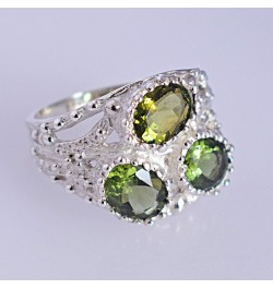 Moldavite Gemstone 925 Sterling Silver Ring Beautiful Handmade Jewellery Birthday Gift $92.32 Rings