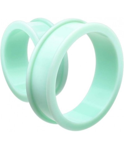 Supersize Flexible Silicone Double Flared Ear Gauge Tunnel Plug Earrings 1-5/8" (41mm), Teal $12.25 Body Jewelry