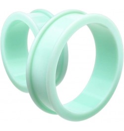 Supersize Flexible Silicone Double Flared Ear Gauge Tunnel Plug Earrings 1-5/8" (41mm), Teal $12.25 Body Jewelry