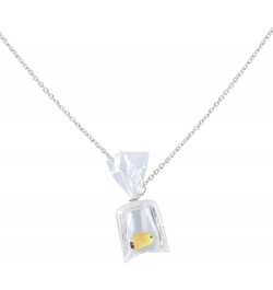 Adorrable Necklace Resin Goldfish Fish Water Bag Necklace Funny Fish in Water Bag Pendant Necklace for Women Kids Yellow b $7...