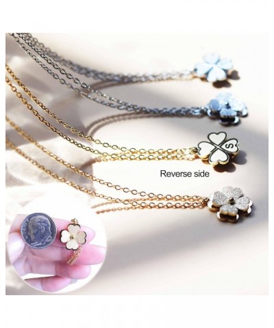 Non Tarnish Lucky Clover Flower Initial Necklaces for Teen Girls Women Trendy, Dainty Layered Cute Letter Pendant Necklace 18...