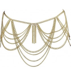 Women's Tassel Waist Chain Gold Multi layered Body Chain Beach Belly Chain Sexy Party Jewelry gold $9.68 Body Jewelry