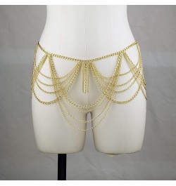 Women's Tassel Waist Chain Gold Multi layered Body Chain Beach Belly Chain Sexy Party Jewelry gold $9.68 Body Jewelry