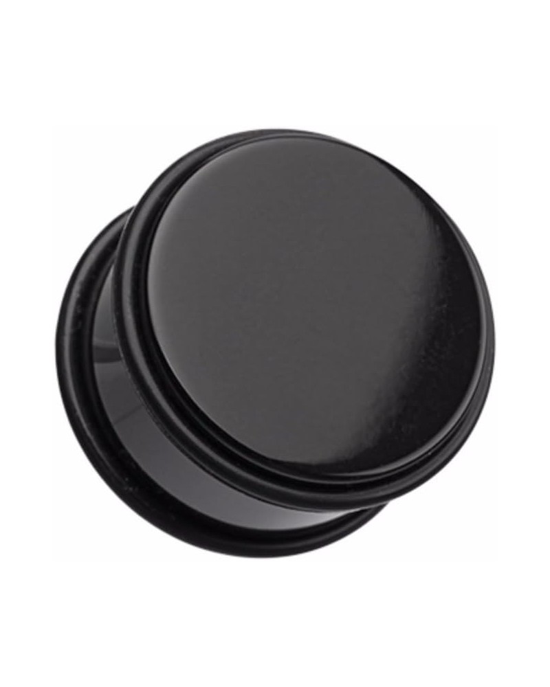 Basic Acrylic No Flare WildKlas Ear Gauge Plug (Sold as Pairs) 1" (25mm) Black $10.44 Body Jewelry