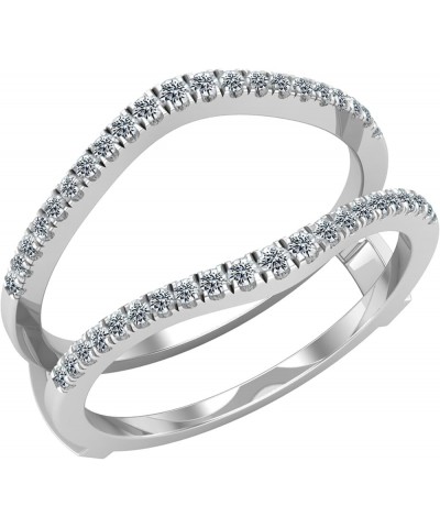 0.26 Carat Round White Diamond Engagement Enhancer Guard Ring for Her in 925 Sterling Silver 8 $65.81 Rings