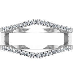 0.26 Carat Round White Diamond Engagement Enhancer Guard Ring for Her in 925 Sterling Silver 8 $65.81 Rings