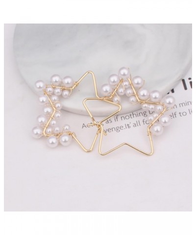 Heart Shaped Hoop Earrings Love at First Sight Gold Color Women Grils junior Ladies Gift Star $8.84 Earrings