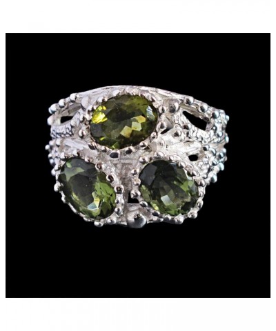 Moldavite Gemstone 925 Sterling Silver Ring Beautiful Handmade Jewellery Birthday Gift $92.32 Rings