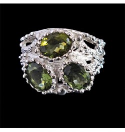 Moldavite Gemstone 925 Sterling Silver Ring Beautiful Handmade Jewellery Birthday Gift $92.32 Rings