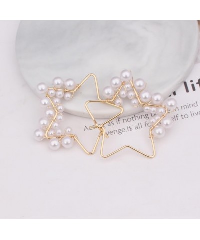 Heart Shaped Hoop Earrings Love at First Sight Gold Color Women Grils junior Ladies Gift Star $8.84 Earrings