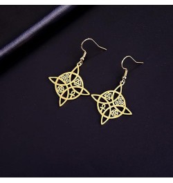 Witch Knot Earrings For Women,Stainless Steel Stylish Simplicity Celtic Knot Wiccan Symbol Drop Earrings,Witchcraft Jewelry F...