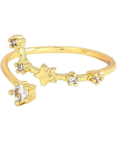 Women Girl's 12 Chinese Zodiac Ring Adjustable Size Ring Jewelry Cacer-Gold $8.83 Rings