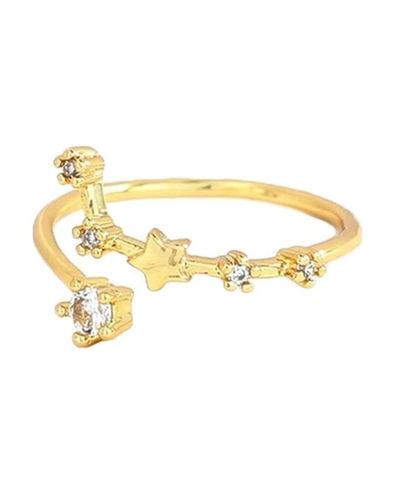 Women Girl's 12 Chinese Zodiac Ring Adjustable Size Ring Jewelry Cacer-Gold $8.83 Rings