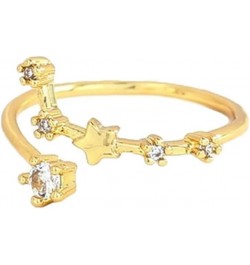 Women Girl's 12 Chinese Zodiac Ring Adjustable Size Ring Jewelry Cacer-Gold $8.83 Rings