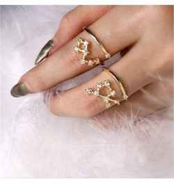 Women Girl's 12 Chinese Zodiac Ring Adjustable Size Ring Jewelry Cacer-Gold $8.83 Rings