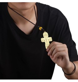 Russian Orthodox Jesus Cross Pendant Necklaces Men Women Religious Prayer Crucifix Church Necklace Gold Color $7.97 Necklaces