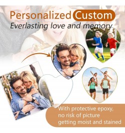 Personalized Photo Brooch Pins for Women Round/Heart/Square/Oval Shaped Stainless Steel/18K Gold Plated/Black Memorial Custom...