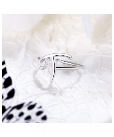 Letter Ring for Women, 925 Sterling Silver Dainty Initial Alphabet Ring Birthday Gift, Personality Jewelry for Women Mother F...