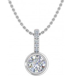 1/5 to 1/3 Carat Solitaire Diamond Pendant Necklace in 14K Gold (Included Silver Chain) White Gold 0.25 carats $74.40 Necklaces