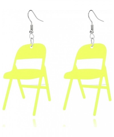 Funny Fight Folding Chair Dangle Earrings for Women Girls Creative Fashion Acrylic Weird Chair Earrings Fashion Statement Ear...