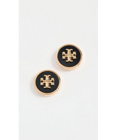 Women's Kira Enamel Circle Stud Earrings Tory Gold/Black $30.90 Earrings