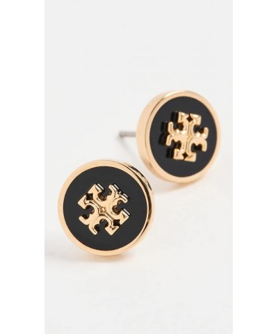 Women's Kira Enamel Circle Stud Earrings Tory Gold/Black $30.90 Earrings