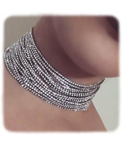 Women Chunky Chain Choker Necklace Padheart Chams Toggle Necklace Jewelry Long Necklace for Party Prom Vacation Silver $9.89 ...