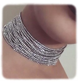 Women Chunky Chain Choker Necklace Padheart Chams Toggle Necklace Jewelry Long Necklace for Party Prom Vacation Silver $9.89 ...