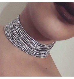 Women Chunky Chain Choker Necklace Padheart Chams Toggle Necklace Jewelry Long Necklace for Party Prom Vacation Silver $9.89 ...