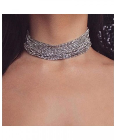 Women Chunky Chain Choker Necklace Padheart Chams Toggle Necklace Jewelry Long Necklace for Party Prom Vacation Silver $9.89 ...