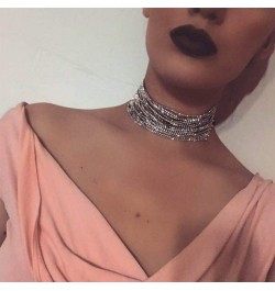 Women Chunky Chain Choker Necklace Padheart Chams Toggle Necklace Jewelry Long Necklace for Party Prom Vacation Silver $9.89 ...