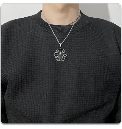 Punk Rock Halloween Necklace Stainless Steel Spider Pendant Necklace Steel $7.97 Necklaces