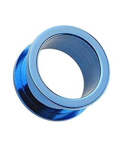 Colorline Steel Screw-Fit Ear Gauge Tunnel Plug 7/16" (11mm), Blue $11.21 Body Jewelry