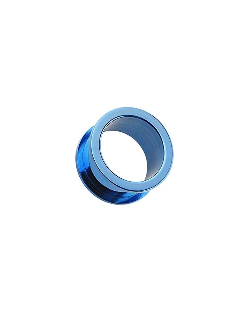 Colorline Steel Screw-Fit Ear Gauge Tunnel Plug 7/16" (11mm), Blue $11.21 Body Jewelry