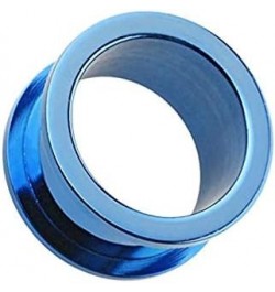 Colorline Steel Screw-Fit Ear Gauge Tunnel Plug 7/16" (11mm), Blue $11.21 Body Jewelry