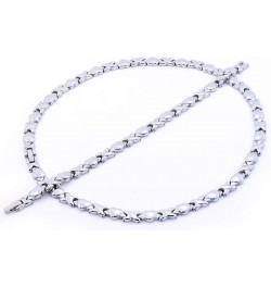 Silver Tone Hugs and Kisses Stainless Steel Stampato Necklace and Bracelet Set $21.30 Jewelry Sets