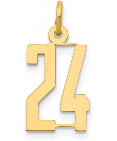 14k Yellow Gold Small Elongated Number Initial Charm Pendant Fine Jewelry For Women Number: 24 $64.75 Bracelets