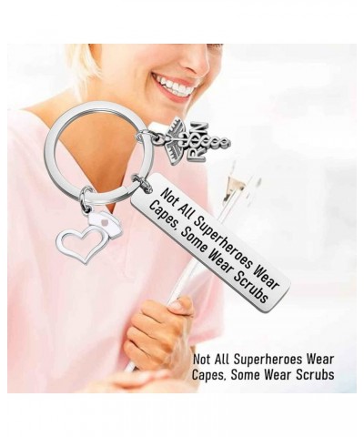 RN Gift Nurse Keychain Nurses Day Gift Doctor Nursing Jewelry Superheroes Nurse Life Keychain Scrubs Keychain $8.84 Bracelets