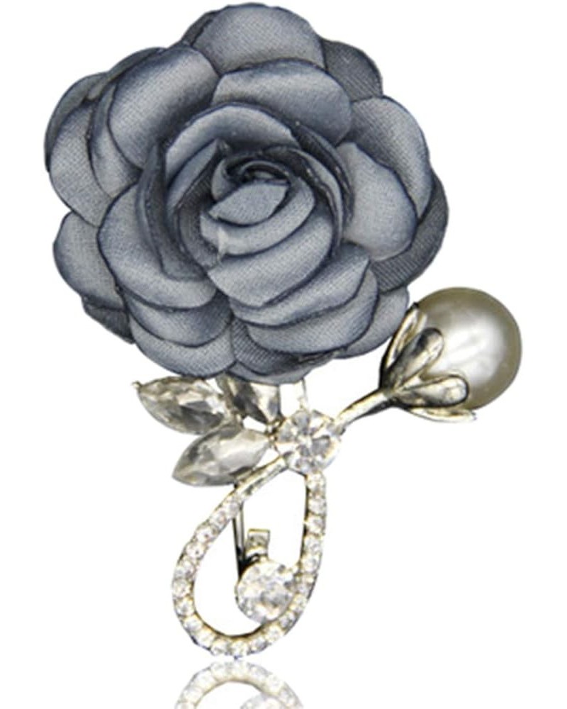 Women Girls Rhinestone Rose Flower Brooch Pin Crystal Gift Party Decoration Ornaments Light Blue $7.27 Brooches & Pins