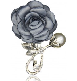 Women Girls Rhinestone Rose Flower Brooch Pin Crystal Gift Party Decoration Ornaments Light Blue $7.27 Brooches & Pins