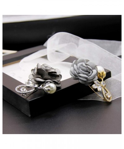 Women Girls Rhinestone Rose Flower Brooch Pin Crystal Gift Party Decoration Ornaments Light Blue $7.27 Brooches & Pins