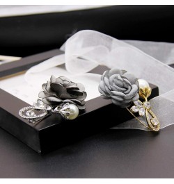 Women Girls Rhinestone Rose Flower Brooch Pin Crystal Gift Party Decoration Ornaments Light Blue $7.27 Brooches & Pins