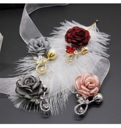 Women Girls Rhinestone Rose Flower Brooch Pin Crystal Gift Party Decoration Ornaments Light Blue $7.27 Brooches & Pins