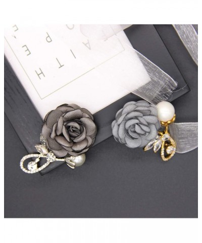 Women Girls Rhinestone Rose Flower Brooch Pin Crystal Gift Party Decoration Ornaments Light Blue $7.27 Brooches & Pins