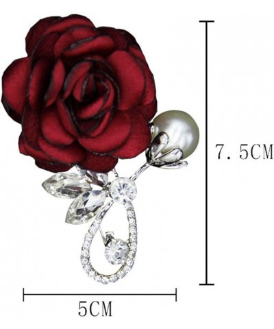 Women Girls Rhinestone Rose Flower Brooch Pin Crystal Gift Party Decoration Ornaments Light Blue $7.27 Brooches & Pins