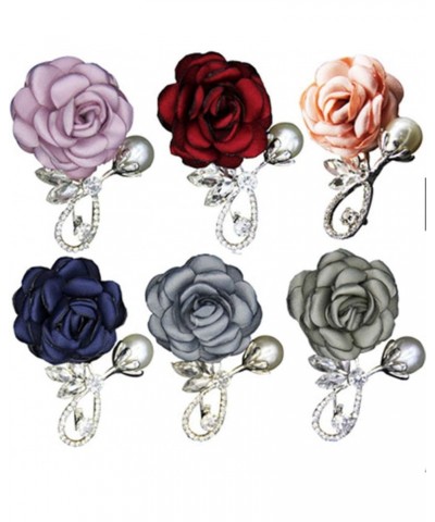 Women Girls Rhinestone Rose Flower Brooch Pin Crystal Gift Party Decoration Ornaments Light Blue $7.27 Brooches & Pins