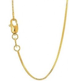 10k Solid Gold Yellow Or White 0.8 mm Box Chain Necklace - 16 18 20 22 24 Yellow Gold 16.0 Inches $55.79 Necklaces